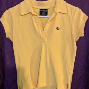 Yellow polo shirt